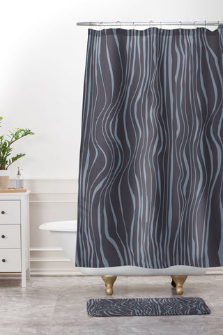 Camilla Foss Ebb and Flow Shower Curtain And Mat