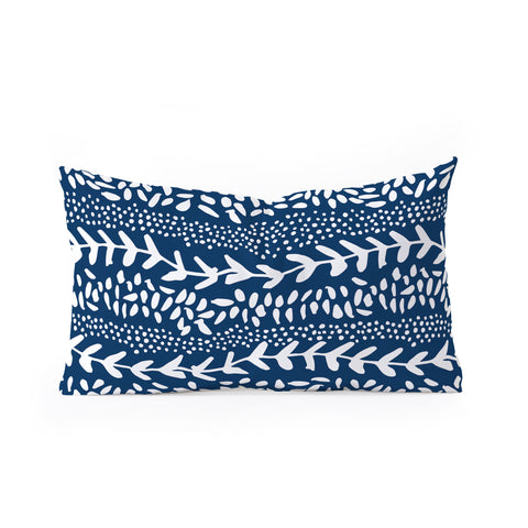 Camilla Foss Harvest Blue Oblong Throw Pillow