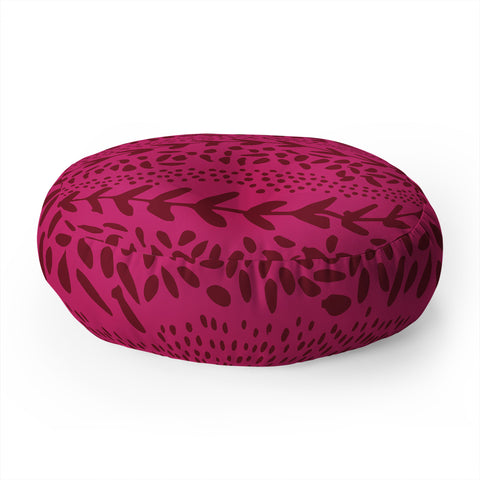Camilla Foss Harvest Pink Floor Pillow Round