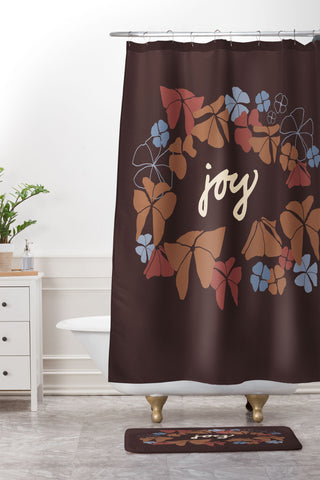 Camilla Foss Joy Foliage Shower Curtain And Mat
