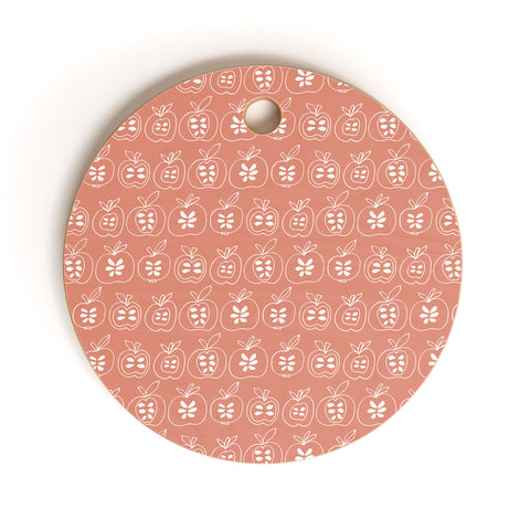 Camilla Foss Rows of apples Cutting Board Round