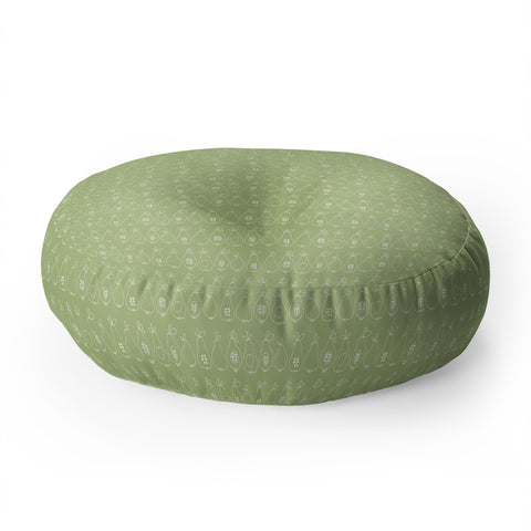 Camilla Foss Rows of pears Floor Pillow Round