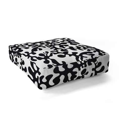 Camilla Foss Shapes Black and White Floor Pillow Square