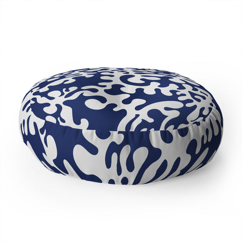 Camilla Foss Shapes Blue Floor Pillow Round