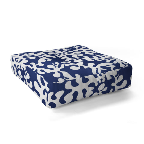 Camilla Foss Shapes Blue Floor Pillow Square