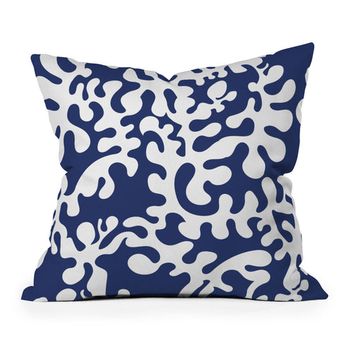 Camilla Foss Shapes Blue Throw Pillow