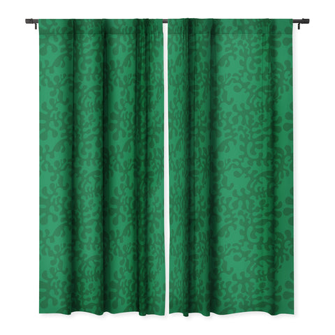 Camilla Foss Shapes Green Blackout Window Curtain