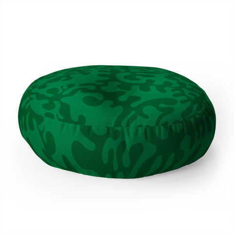 Camilla Foss Shapes Green Floor Pillow Round