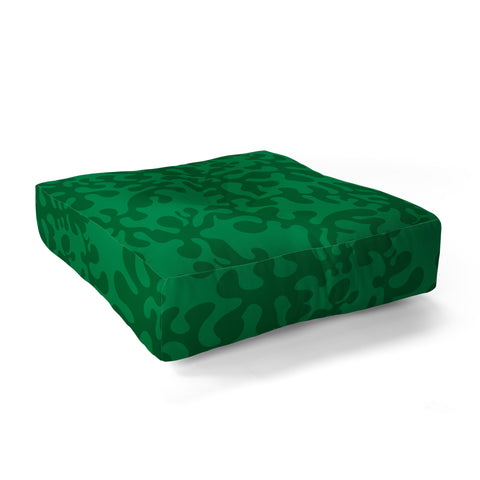 Camilla Foss Shapes Green Floor Pillow Square
