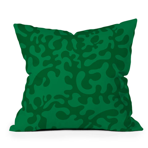 Camilla Foss Shapes Green Throw Pillow