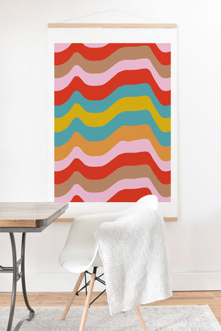 Camilla Foss Wavy Stripes Art Print And Hanger