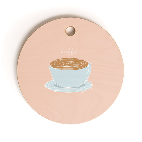 camilleallen Italian coffee sketch Cutting Board Round