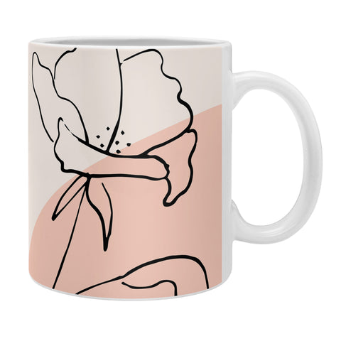 camilleallen Poppies line drawing Coffee Mug