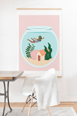 camilleallen Swimming Art Print And Hanger