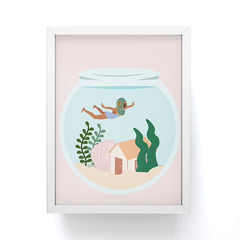 camilleallen Swimming Framed Mini Art Print