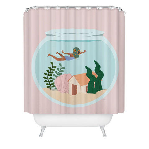 camilleallen Swimming Shower Curtain
