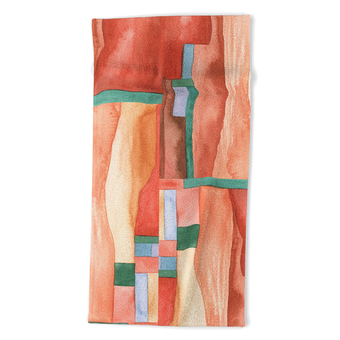 Carey Copeland Abstract Desert Landscape Beach Towel
