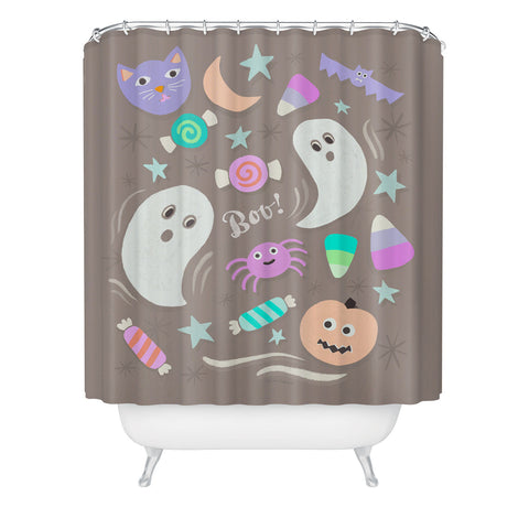 Carey Copeland Halloween in Pastels Shower Curtain