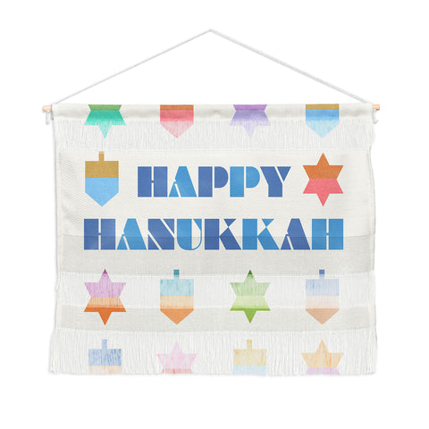 Carey Copeland Happy Hanukkah Dreidels Star Wall Hanging Landscape