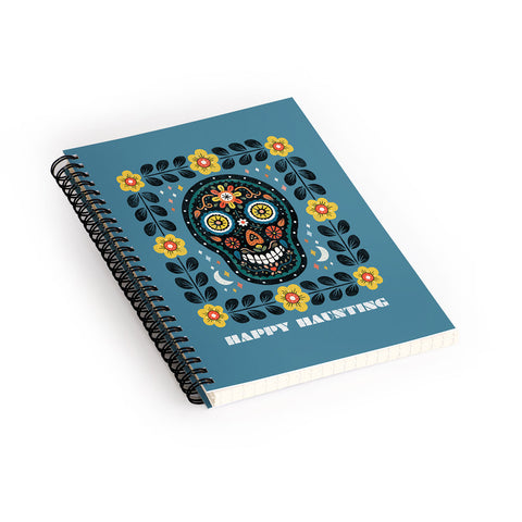 Carey Copeland Happy Haunting Day of Dead Spiral Notebook