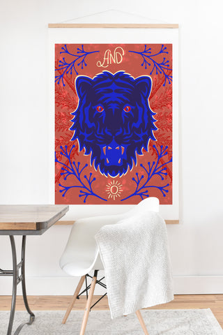 Caroline Okun Bengal Tiger Blue Art Print And Hanger