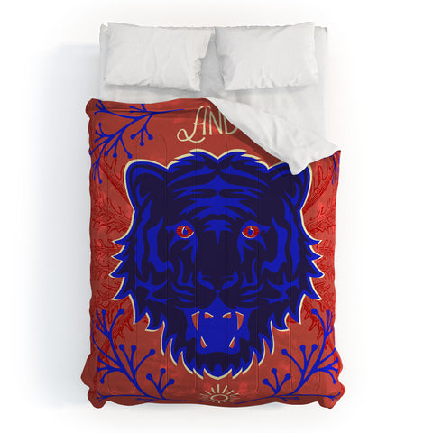 Caroline Okun Bengal Tiger Blue Comforter