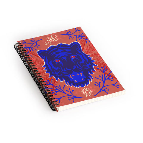 Caroline Okun Bengal Tiger Blue Spiral Notebook
