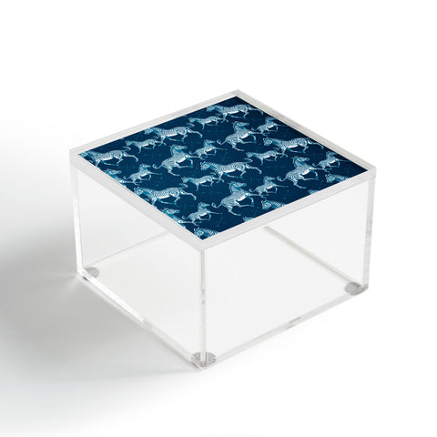 Caroline Okun Blue Zebra Safari Acrylic Box