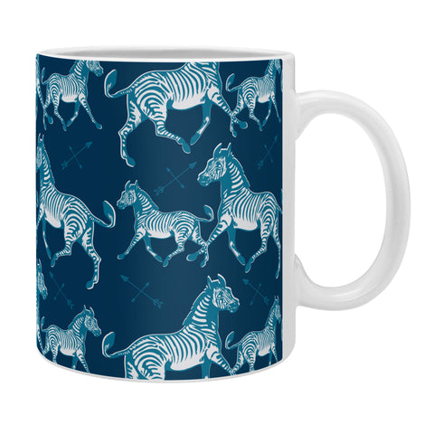 Caroline Okun Blue Zebra Safari Coffee Mug