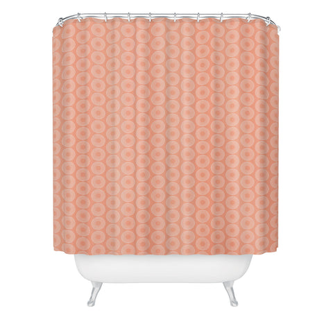 Caroline Okun Mod Pink Circles Shower Curtain