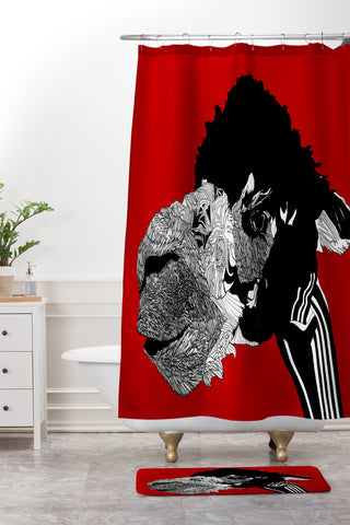 Casey Rogers Alpaca Shower Curtain And Mat