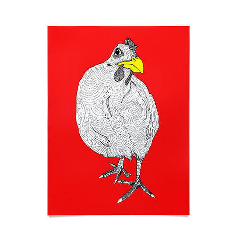 Casey Rogers Chicken Yellow Poster