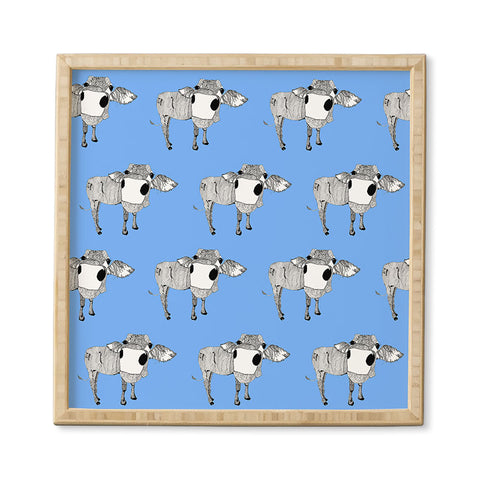 Casey Rogers Cow Repeat Framed Wall Art
