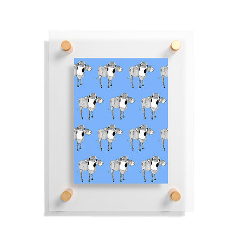 Casey Rogers Cow Repeat Floating Acrylic Print