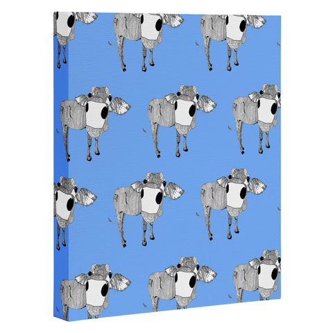 Casey Rogers Cow Repeat Art Canvas