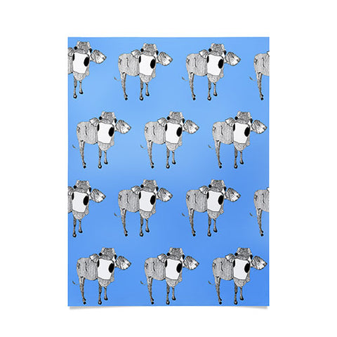 Casey Rogers Cow Repeat Poster