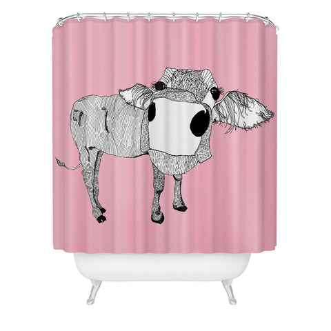 Casey Rogers Cowface Shower Curtain