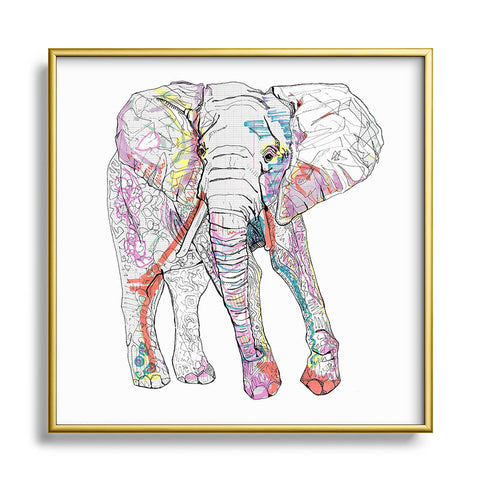 Casey Rogers Elephant 1 Metal Square Framed Art Print