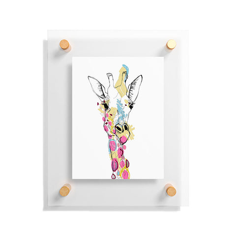 Casey Rogers Giraffe Color Floating Acrylic Print