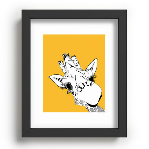 Casey Rogers Giraffe Yellow Recessed Framing Rectangle