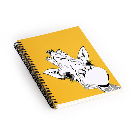 Casey Rogers Giraffe Yellow Spiral Notebook