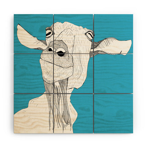 Casey Rogers Goat Wood Wall Mural
