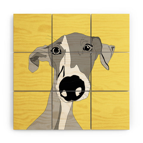 Casey Rogers Greg The Whippet Wood Wall Mural