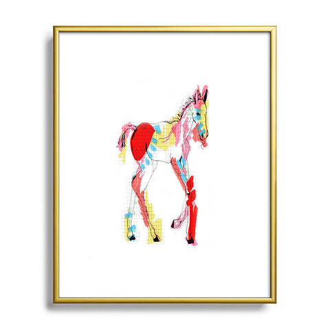 Casey Rogers Horse Color Metal Framed Art Print