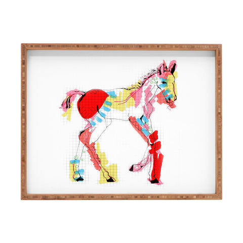 Casey Rogers Horse Color Rectangular Tray