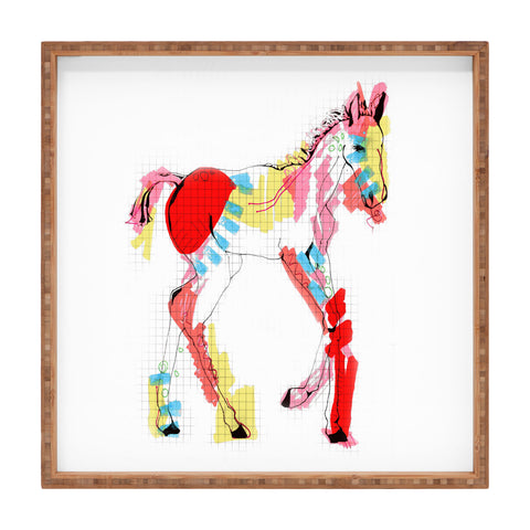 Casey Rogers Horse Color Square Tray