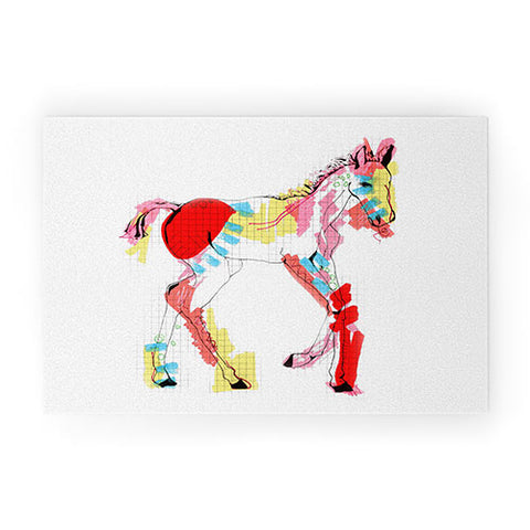 Casey Rogers Horse Color Welcome Mat