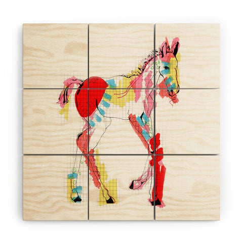 Casey Rogers Horse Color Wood Wall Mural