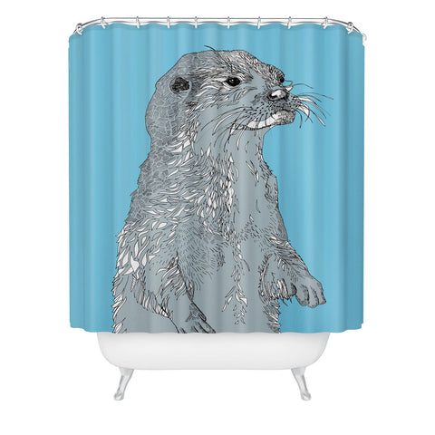 Casey Rogers Otter Shower Curtain