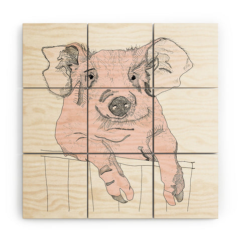 Casey Rogers Piggywig Wood Wall Mural